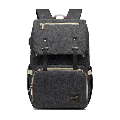Maroon Asteria high-quality Oxford multifunctional mummy backpack with multiple compartments and adjustable straps.