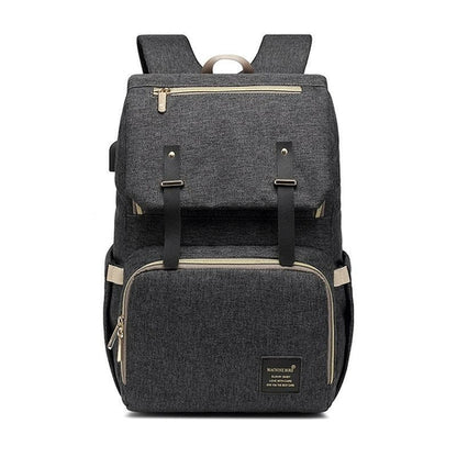 Maroon Asteria high-quality Oxford multifunctional mummy backpack with multiple compartments and adjustable straps.