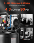 Start2Finish VEVOR 14-gallon 2HP air compressor with wheels, oil-free tank, ideal for auto repair, tire inflation, and spray painting.