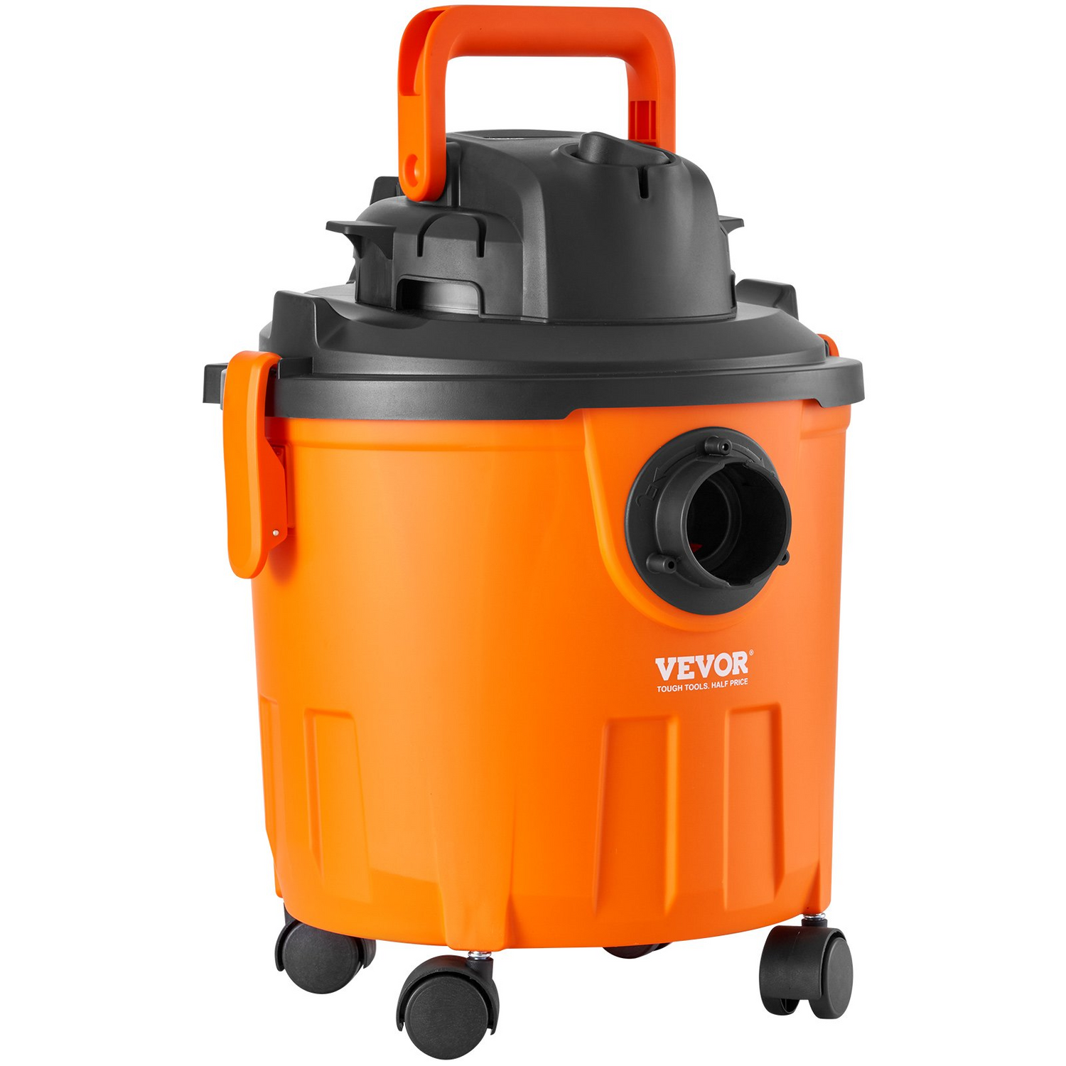 Start2Finish VEVOR 5-gallon wet and dry shop vacuum with powerful suction, attachments, and blower function for debris and pet hair cleaning.