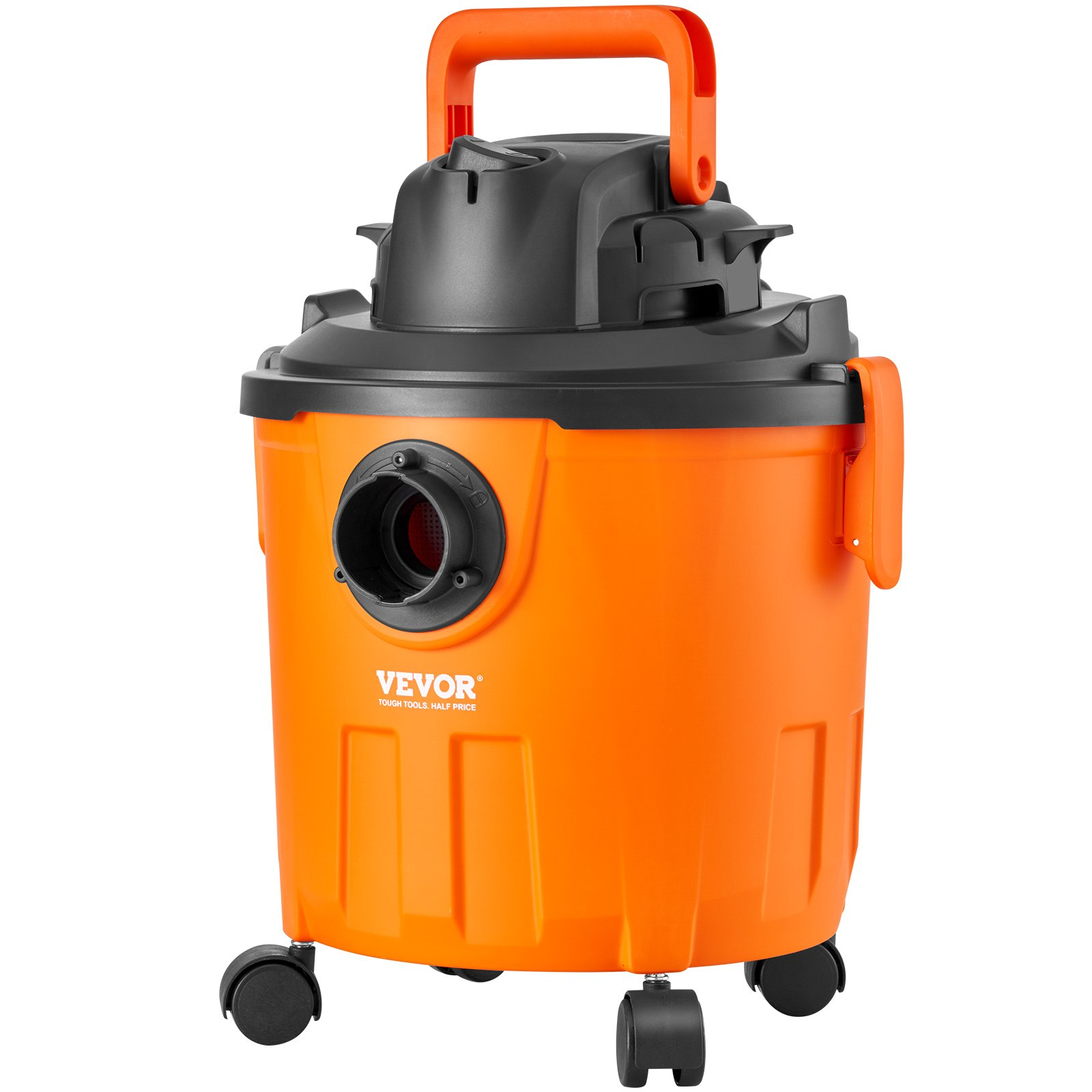 Start2Finish VEVOR 5-gallon wet and dry shop vacuum with powerful suction, blower, attachments, crevice nozzle, ideal for debris and pet hair.