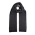 Start2Finish diagonal stripe knitted cashmere scarf in Voyager Blue Grey, showing its soft, cozy texture and stylish pattern.