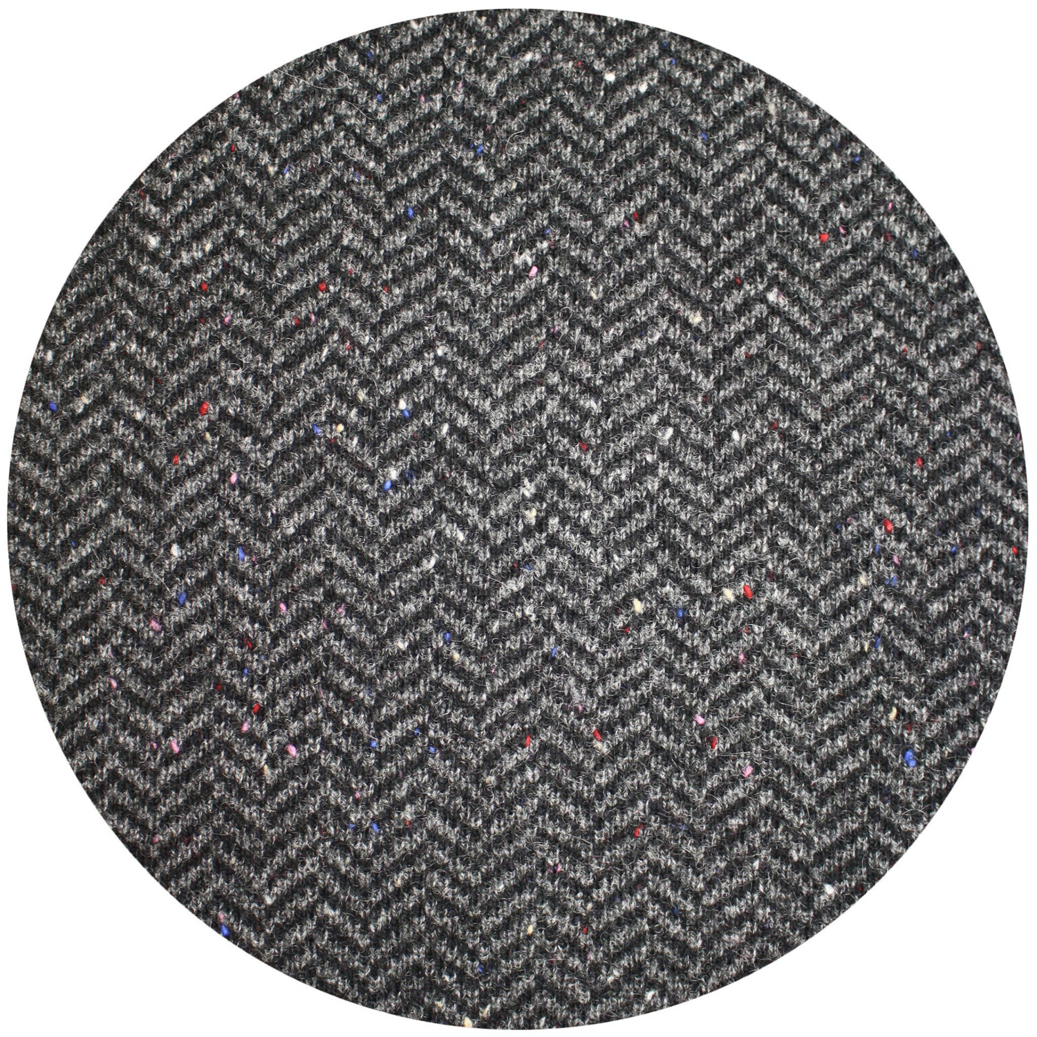 Start2Finish herringbone Donegal knitted cashmere scarf in Kembla Grey and Blue, featuring a luxurious soft texture and classic pattern.