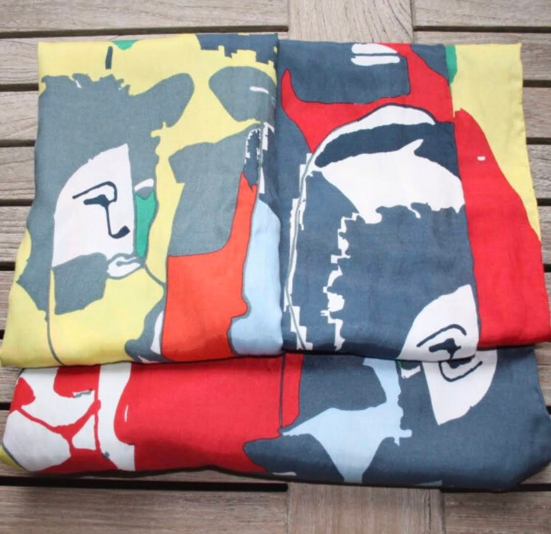 Cotton silk printed scarf by Start2Finish featuring vibrant floral patterns, lightweight and stylish for casual or formal wear.