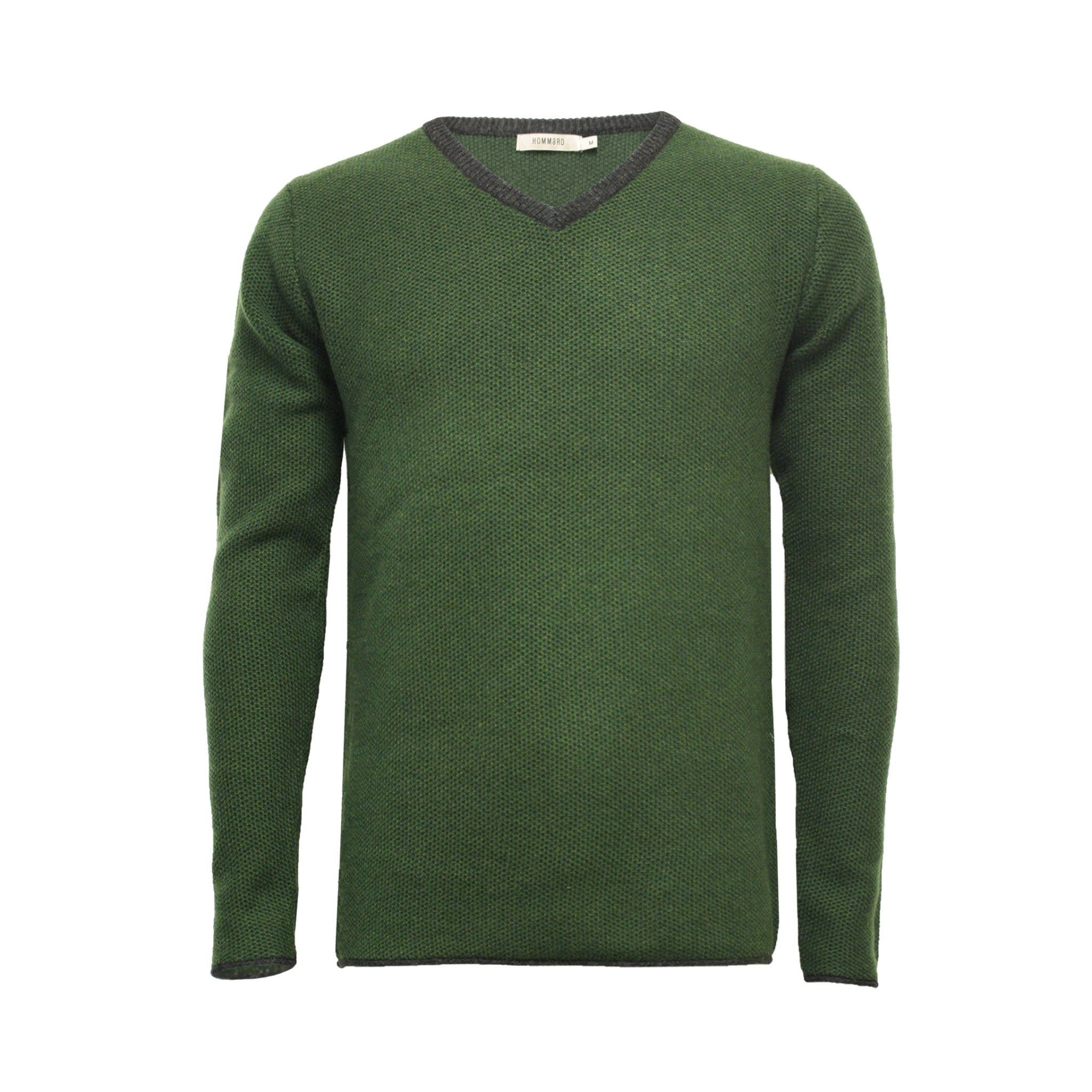 Start2Finish Cedak Green cashmere V-neck sweater with contrasting accents, showcasing soft knit fabric and stylish design.