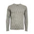 Start2Finish Melange Cashmere V-neck sweater in grey and white jersey stitch, cozy and stylish apparel for cold weather.