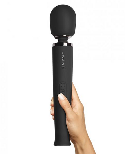 Black Le Wand Rechargeable Massager by Start2Finish with ergonomic design and sleek finish, ready for personal use.