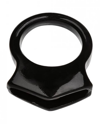 Start2Finish Colt Snug Grip Enhancer Ring in black, adult product, shown on a finger for enhanced grip and comfort.