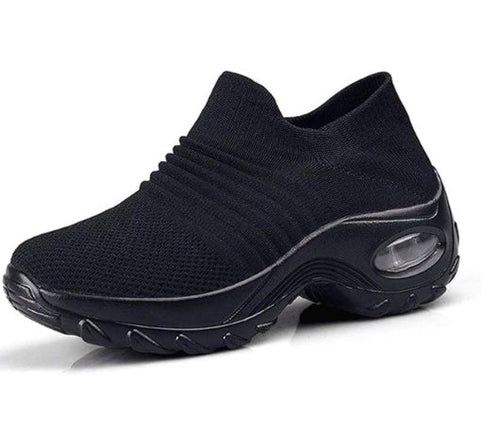 Pair of black dance shoes from CJDropshipping, featuring sleek design and comfortable accessories for dancing or performance.