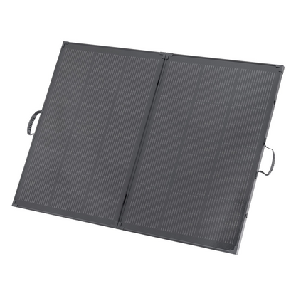 Start2Finish VEVOR 200W foldable monocrystalline solar panel with frame, PWM controller, MC4 output, waterproof for camping and RV.