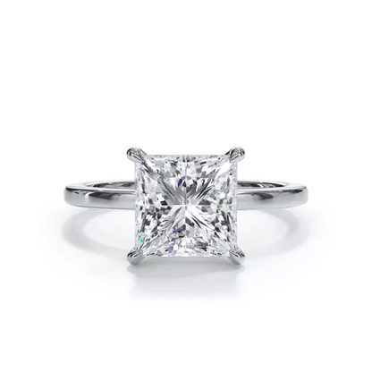 Start2Finish 2.00 CTW lab-grown diamond solitaire engagement ring in 14K white gold with G-VS clarity, elegant jewelry design.