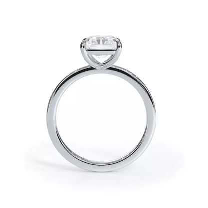 Lab grown diamond solitaire engagement ring with 2.00 CTW G-VS clarity in 14K white gold, showcasing the elegant jewelry design.