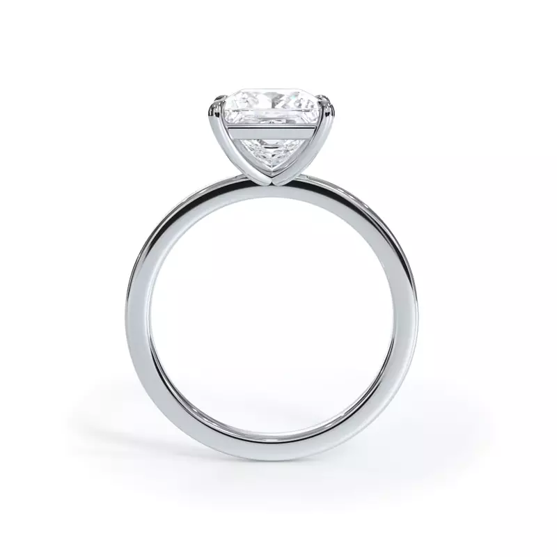 2.00 CTW AGI certified lab-grown diamond solitaire engagement ring with G-VS clarity in 14K white gold setting.