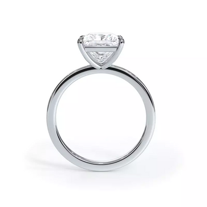 2.00 CTW AGI certified lab-grown diamond solitaire engagement ring with G-VS clarity in 14K white gold setting.
