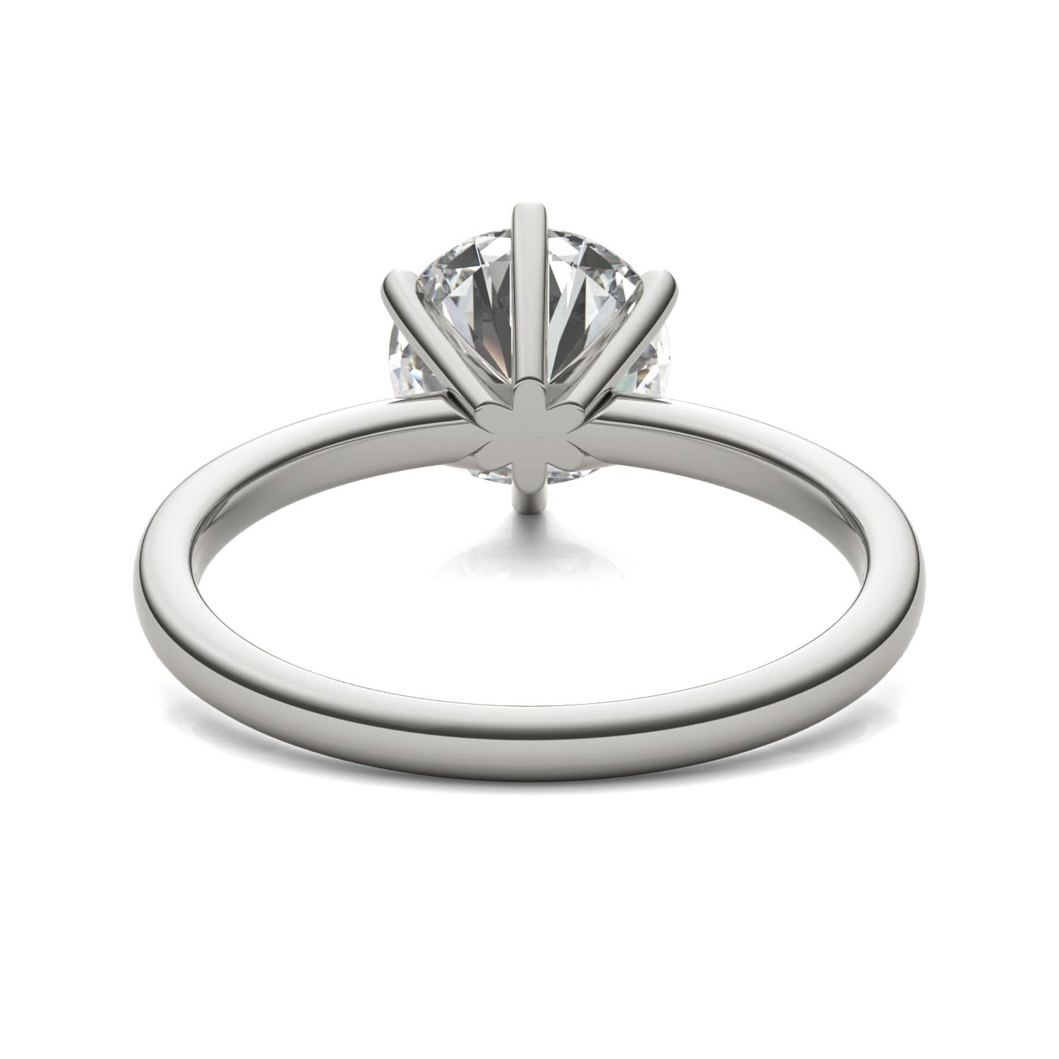 Lab-grown diamond solitaire engagement ring with 2.00 CTW AGI certification, G-VS clarity, set in 14K white gold jewelry.