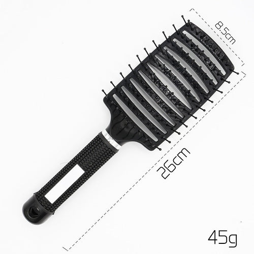 CJDropshipping anti-knot detangler hairbrush for women, flexible bristle hairbrush, designed to smooth and detangle hair easily