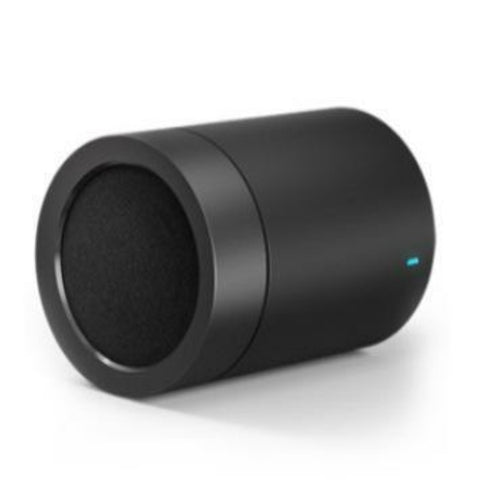 Maroon Asteria portable wireless mini stereo Bluetooth speaker for car, showing compact design with control buttons and speaker grille.