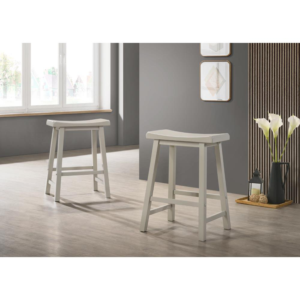 Alonzo Light Gray Small Space Counter Height Dining Table with Cabinet, Drawer, and 2 Ergonomic Counter Stools by Start2Finish