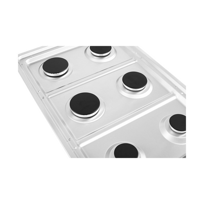 Empava 36-inch built-in gas cooktop with four burners and stainless steel finish, featuring control knobs and grates.