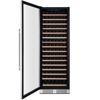 Start2Finish Empava WC07S wine cooler 70-inch tall wine fridge with glass door and digital display, designed for optimal wine storage.
