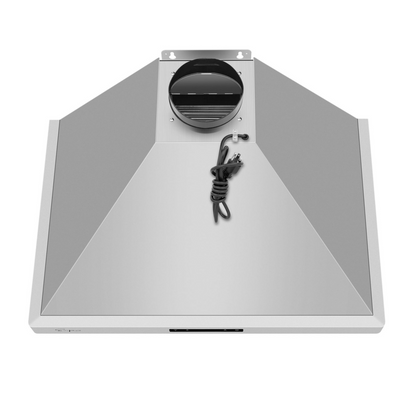 Start2Finish Empava 36-inch wall mount range hood with 380 CFM ducted ventilation and modern stainless steel finish.