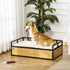 Taupe Shadow elevated dog bed with soft modern puppy couch design, furniture-style pet bed for comfortable indoor use