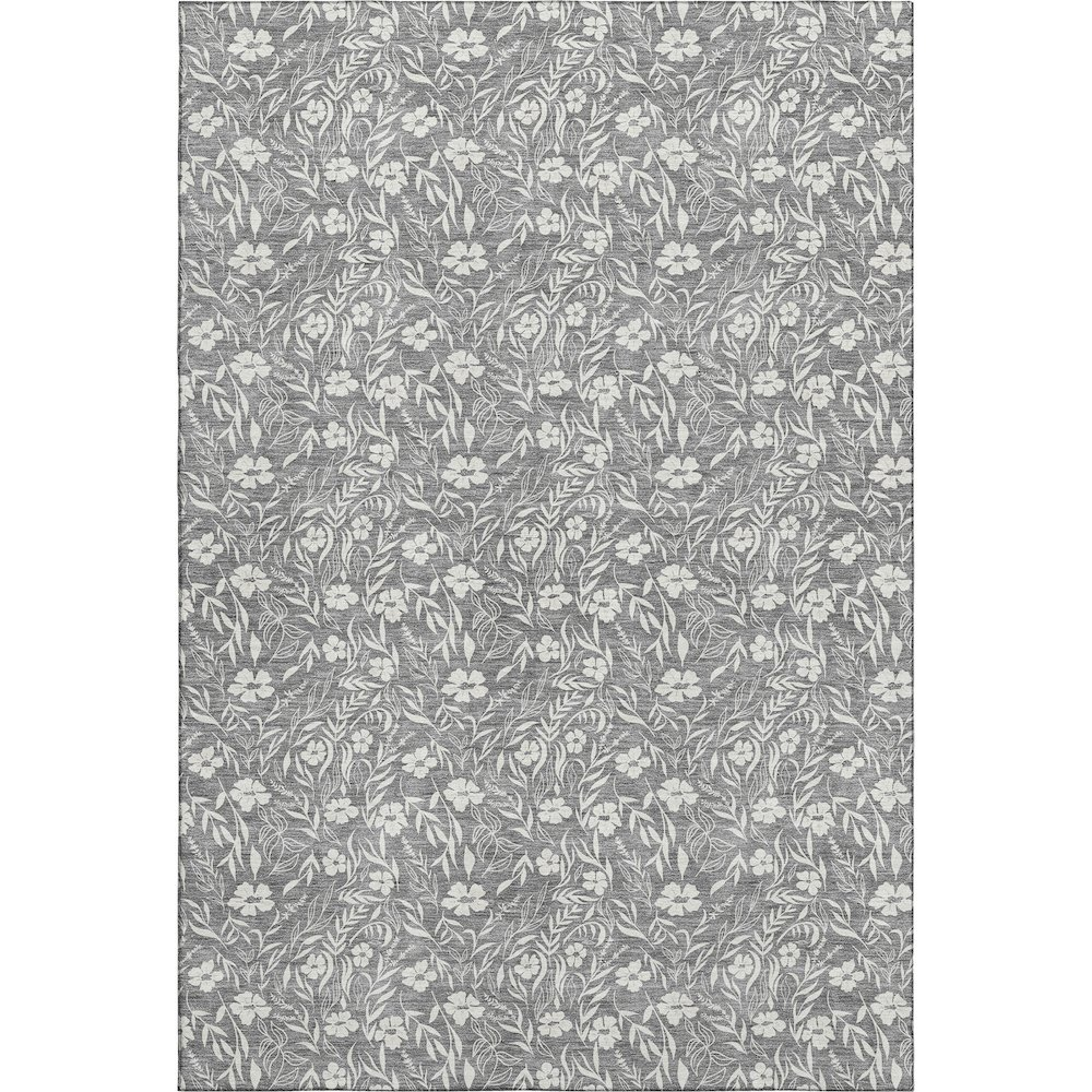 Start2Finish Luxury Washable Gray Indoor/Outdoor Rug, 9x12 feet, soft and durable with a plush texture and modern design.