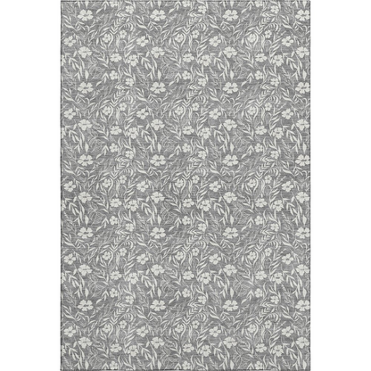 Start2Finish Luxury Washable Gray Indoor/Outdoor Rug, 9x12 feet, soft and durable with a plush texture and modern design.