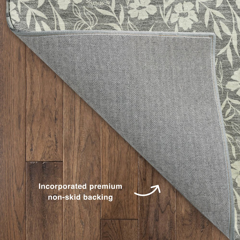 Start2Finish Gray 9x12 indoor/outdoor washable rug with soft plush texture, ideal for living spaces and outdoor areas.