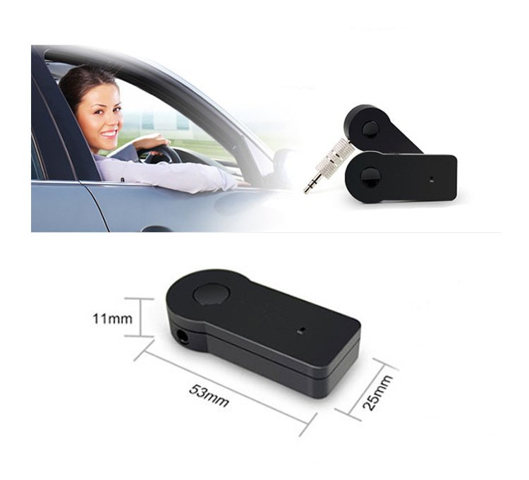 Fuchsia Molly HiFi Bluetooth music receiver connected to audio system, compact device for wireless audio streaming.