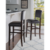 Start2Finish Monaco Bar Stool in espresso finish, featuring a sleek wooden seat and sturdy metal frame for modern kitchen or bar area