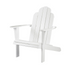 White Adirondack chair by Start2Finish with wide armrests and slatted backrest, ideal for outdoor patio or garden seating.