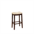 Start2Finish Claridge beige barstool with wooden legs and cushioned seat, ideal for kitchen or bar area furniture.