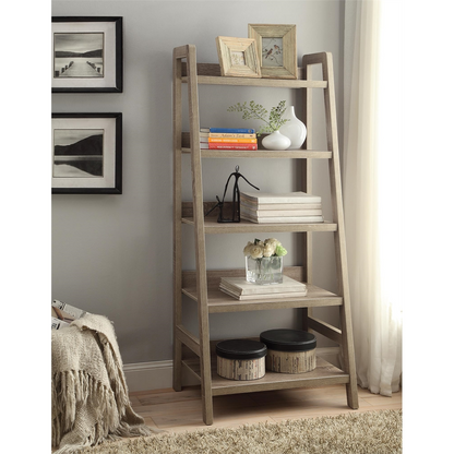 Start2Finish Tracey Ladder Bookcase with five wooden shelves and a modern ladder design for stylish storage and display.