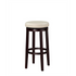 Start2Finish Maya Rice 29-inch bar stool with wooden seat and metal legs, modern design, shown from side angle.