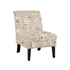 Linen Script Lily Chair by Start2Finish featuring a stylish upholstered design with a soft linen fabric and elegant wooden legs.