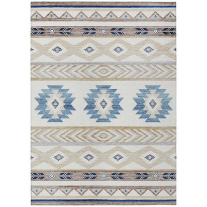 Start2Finish Sonora ASO33 taupe washable indoor/outdoor rug, 5&
