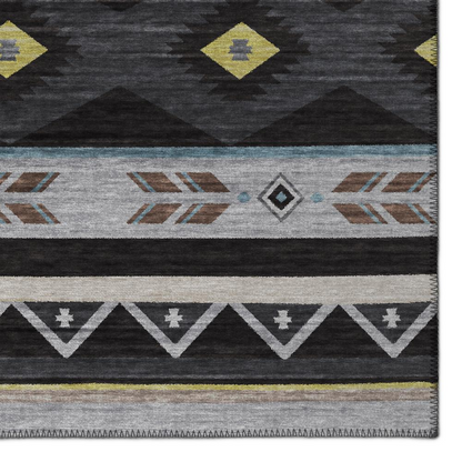 Start2Finish Sonora ASO33 Midnight washable indoor/outdoor rug, 5&