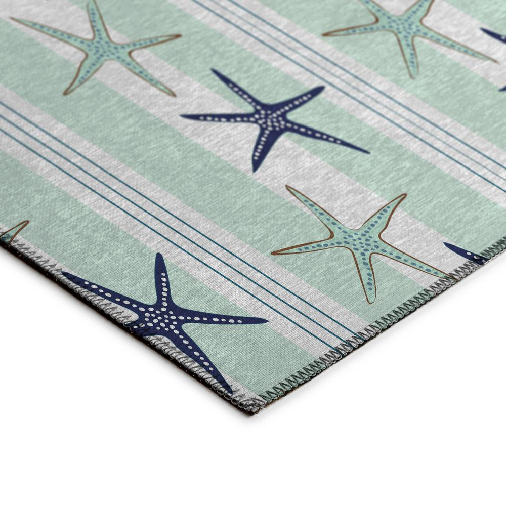 Start2Finish Surfside ASR42 Seaglass washable rug, indoor/outdoor 5&