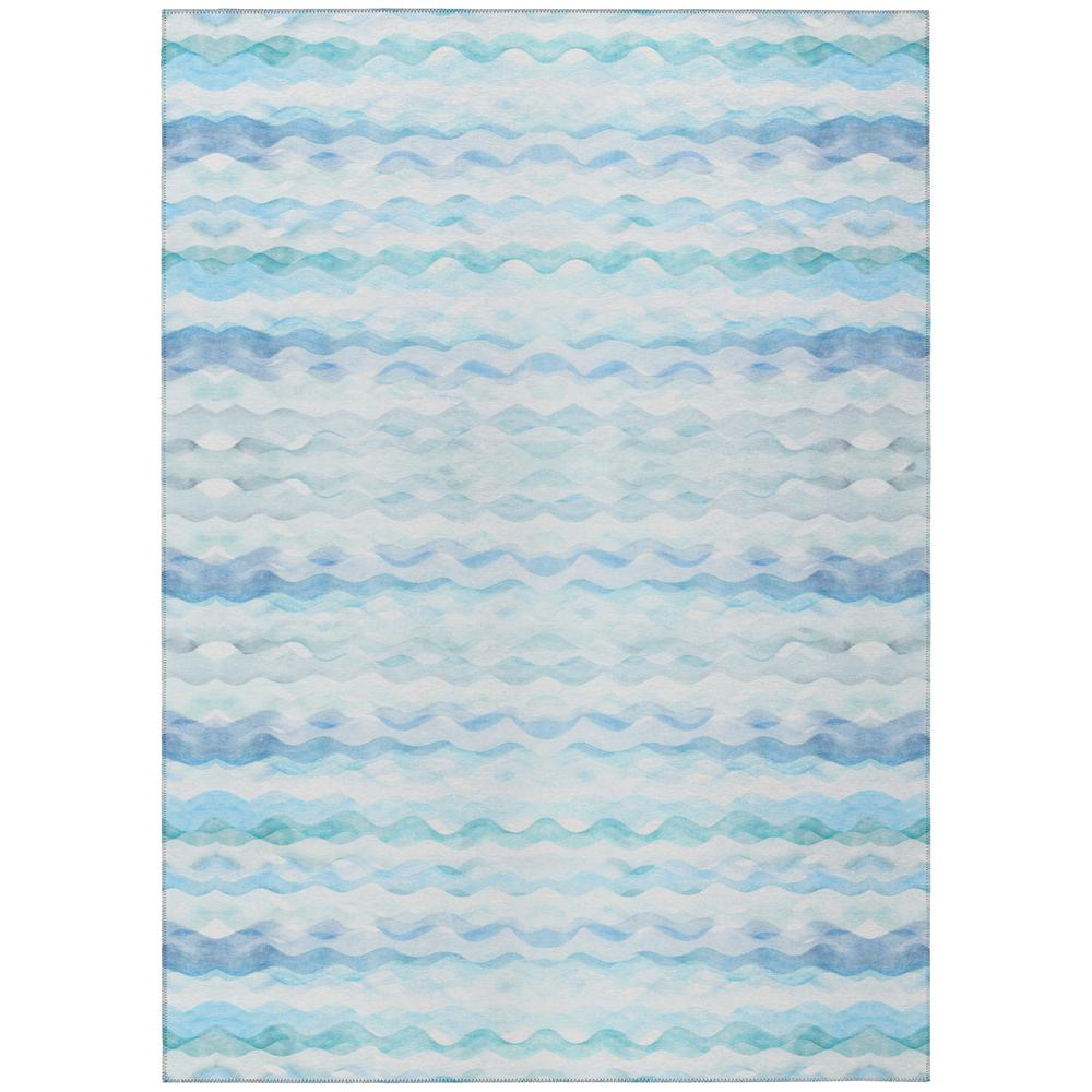 Blue Washable Surfside ASR46 indoor/outdoor rug by Start2Finish, 9x12 feet with a soft, durable surface suitable for various spaces.