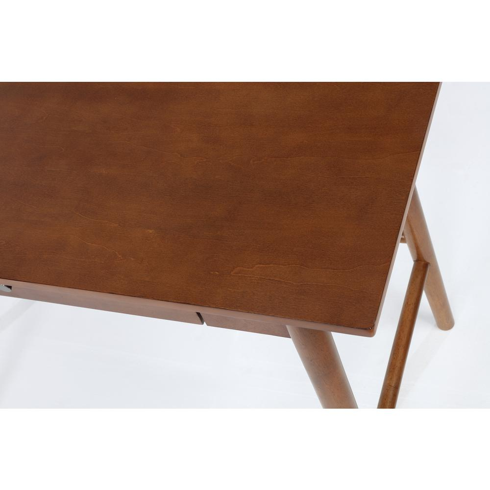 Modern Charlotte Desk by Start2Finish featuring a sleek wooden surface and sturdy metal legs for home or office use.