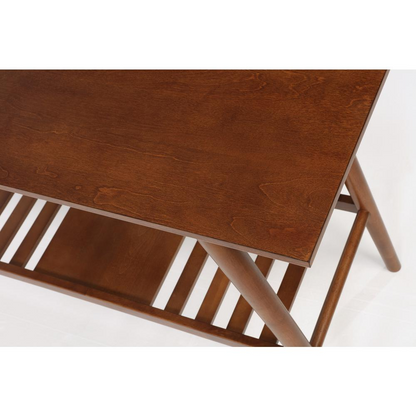 Start2Finish Charlotte Console Table with sleek wooden top and slim metal legs, ideal for entryways or living rooms.