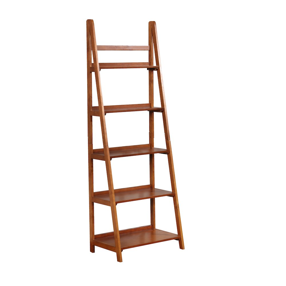 Start2Finish Charlotte bookcase with multiple shelves and wooden finish, ideal for living room or office storage.