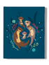 Otter Family Wall Art by Jay Fleck Designs featuring a charming illustration of otters for home decor in a natural setting
