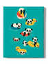 Panda Vacation wall art by Jay Fleck Designs, featuring a playful panda scene, perfect for home decor.