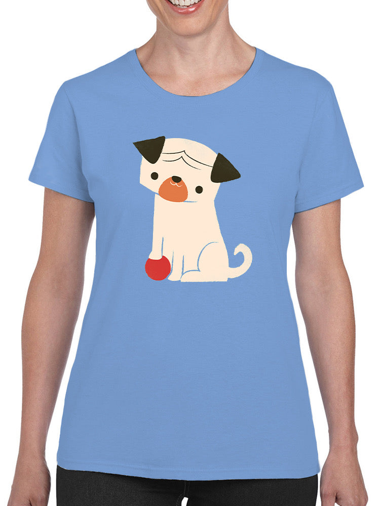 Start2Finish Dog With A Ball T-shirt featuring a playful dog graphic on apparel by Jay Fleck Designs.