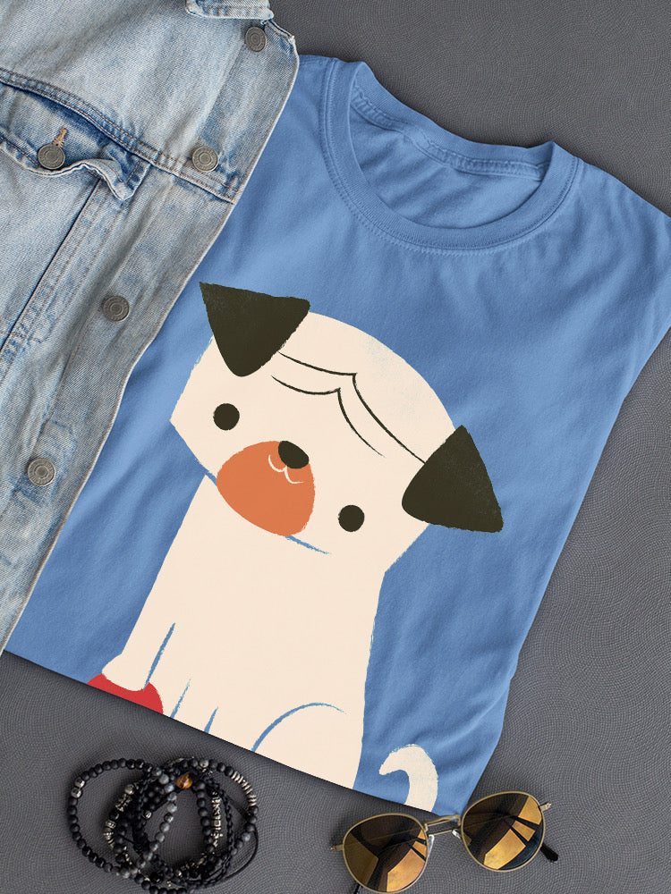 Start2Finish Dog With A Ball T-shirt featuring a playful dog graphic on casual apparel, designed by Jay Fleck Designs.