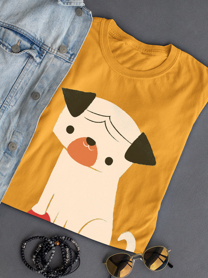 Start2Finish Dog with a Ball T-shirt featuring playful dog graphic and vibrant colors, casual apparel by Jay Fleck Designs.