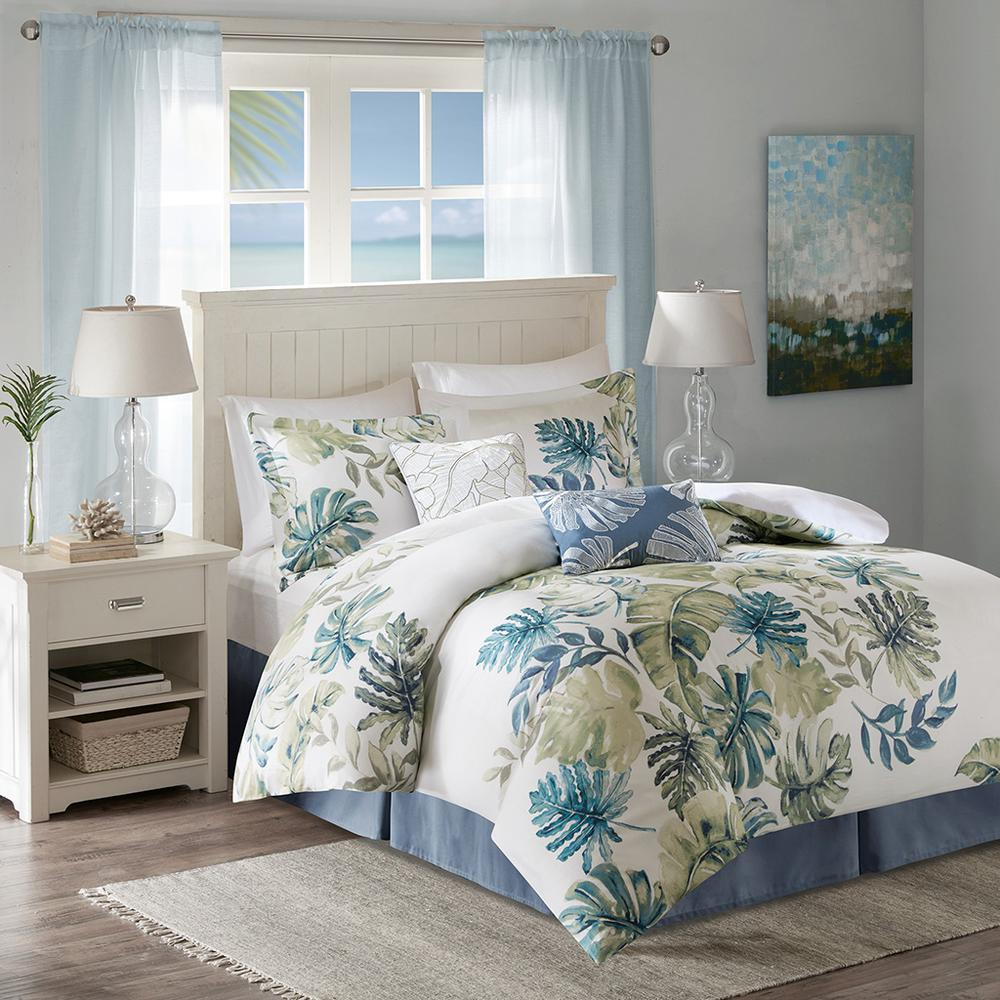 Cotton printed 6-piece comforter set by Start2Finish featuring floral and geometric patterns in vibrant colors.