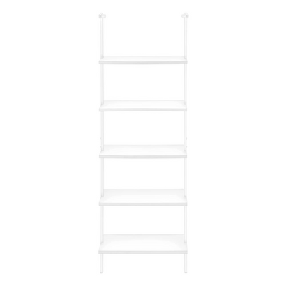 Start2Finish 5-tier bookshelf and ladder-style bookcase with open shelves, ideal for office or bedroom storage.